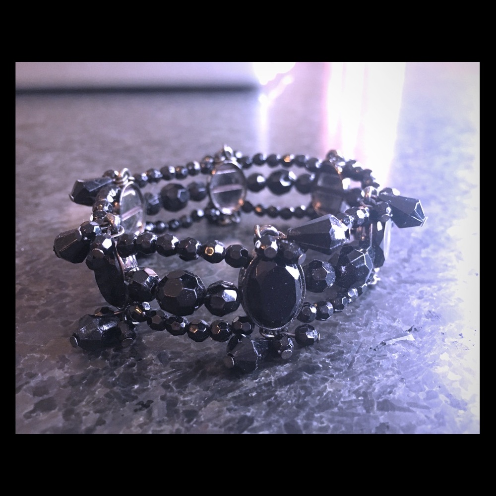 Black rhinestone bracelet